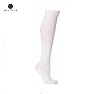 Spring Style Custom Design Plain White Teen Girls Thin Cotton Stockings