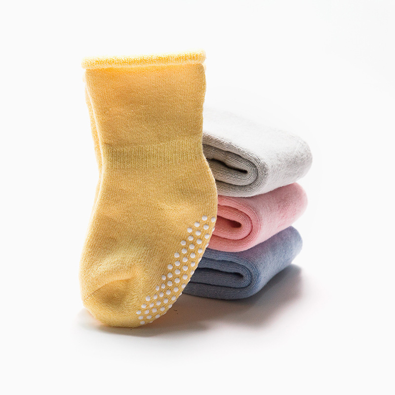 Adorable Cotton Baby Socks with Non-slip Rubber Soles Good Quality