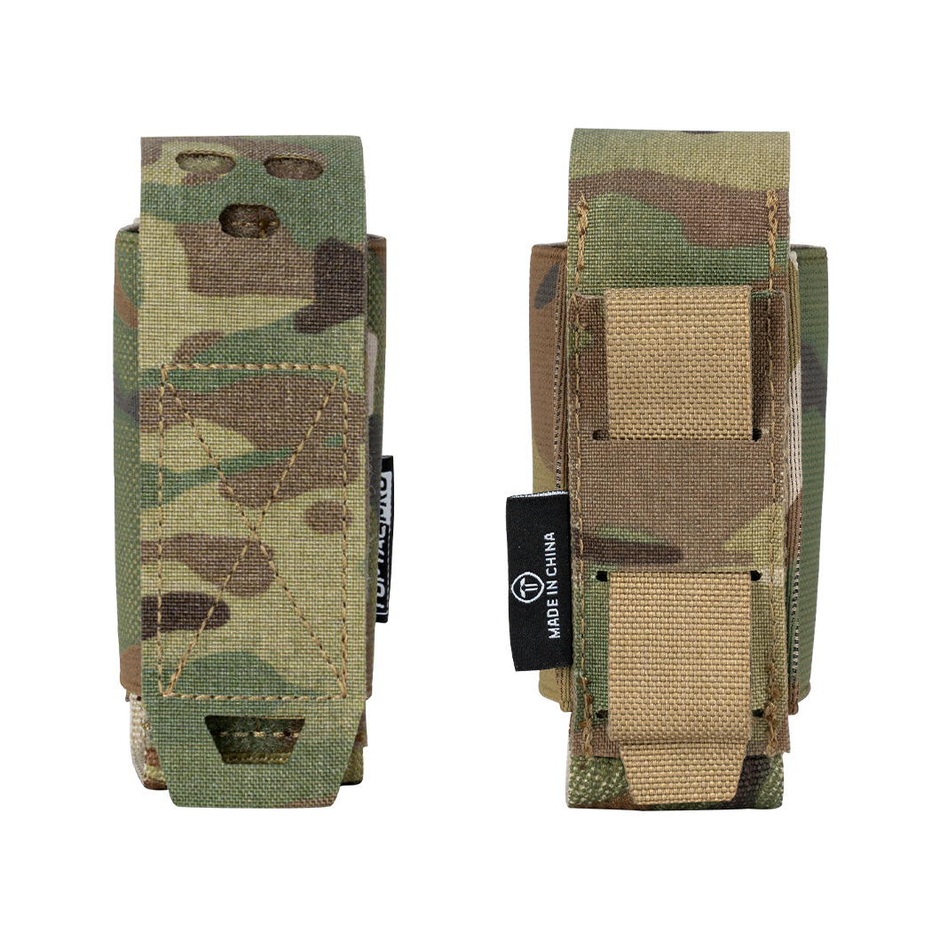 TOPTACPRO 500D Cordura Molle Camouflage Magazine Pouch Tactical Pouches Flash Bang Pouch Tactical flashlight Holder