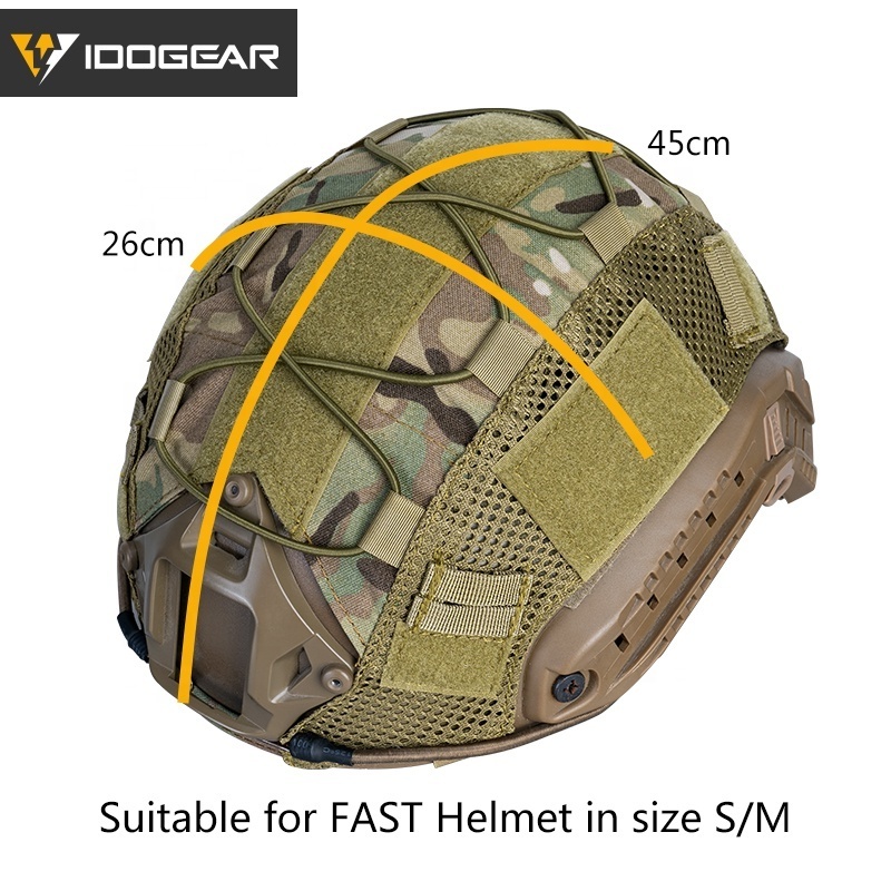 IDOGEAR Camouflage Camo FAST Tactical Hunting Helmet Cloth 500D Nylon Headwear Helmet Cover For Tactical Helmet