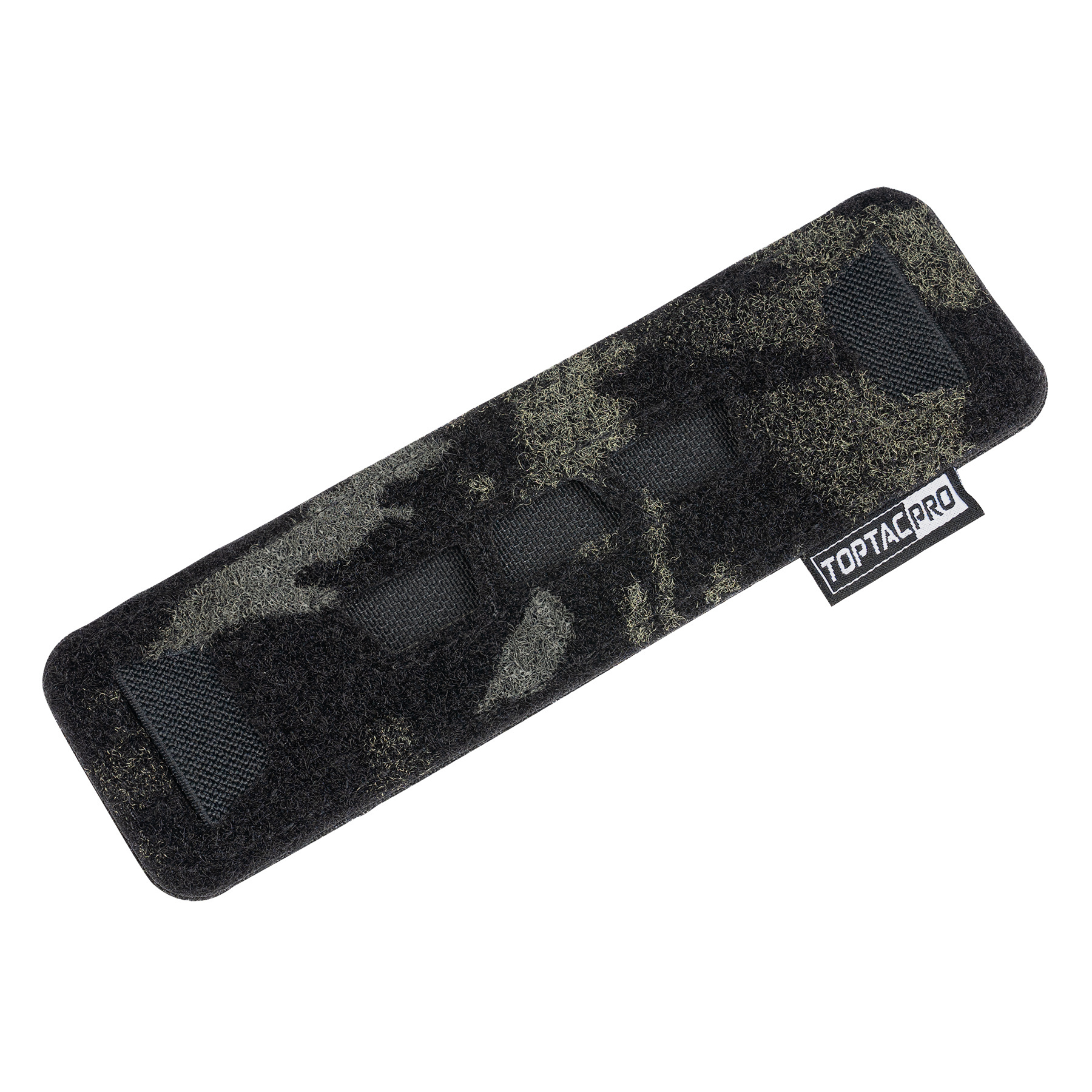 TOPTACPRO Camo Hook and Loop Panel Tactical Chemlight Pen Holder Flashlight Battery Organizer Glow Stick Holder Pouch