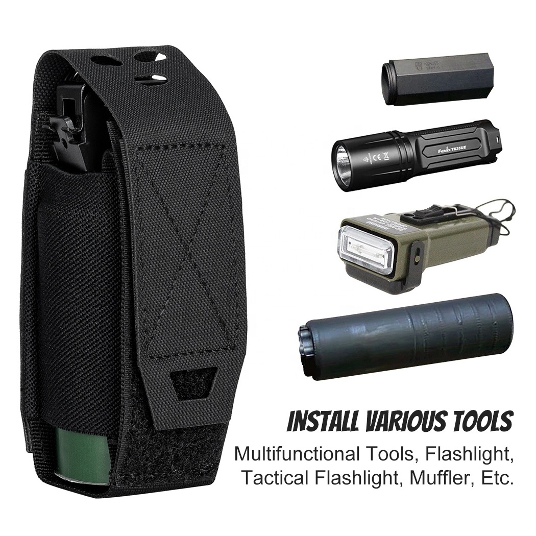 TOPTACPRO 500D Cordura MOLLE Mag Pouch Magazine Holder Flash Bang Pouch Tactical Flashlight Holder