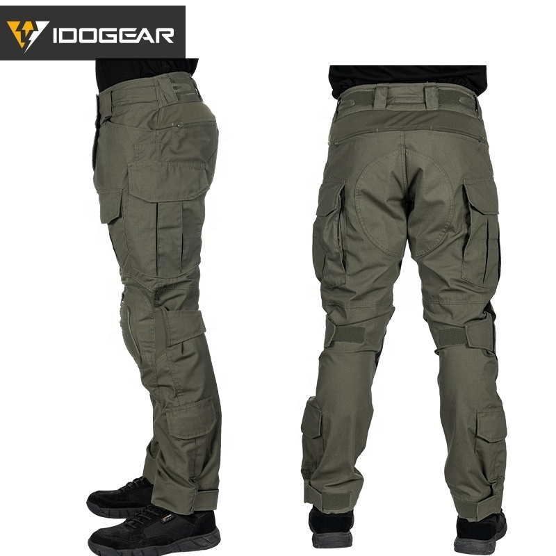 IDOGEAR Men's Tactical Pants Rip-stop Multi-purpose Cargo Pockets Pants G3 Pants