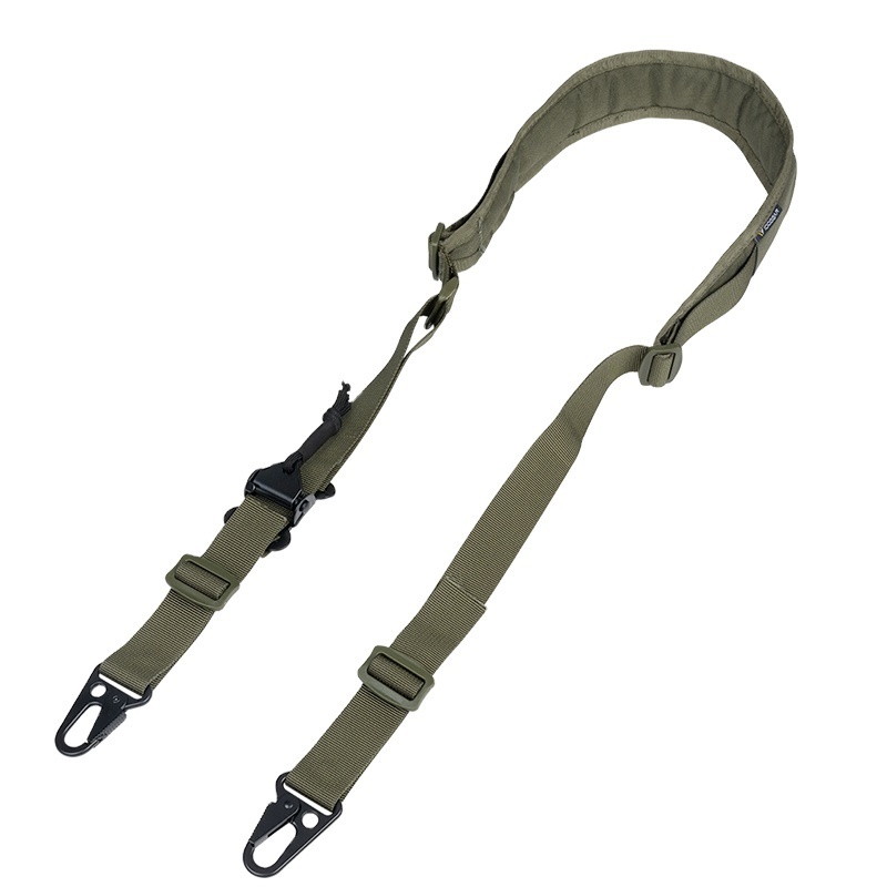 IDOGEAR Tactical Ferro Style Metal Hooks 500D Nylon Slingster 2 Point Sling Hunting Quick Pull Tab Two Point Sling