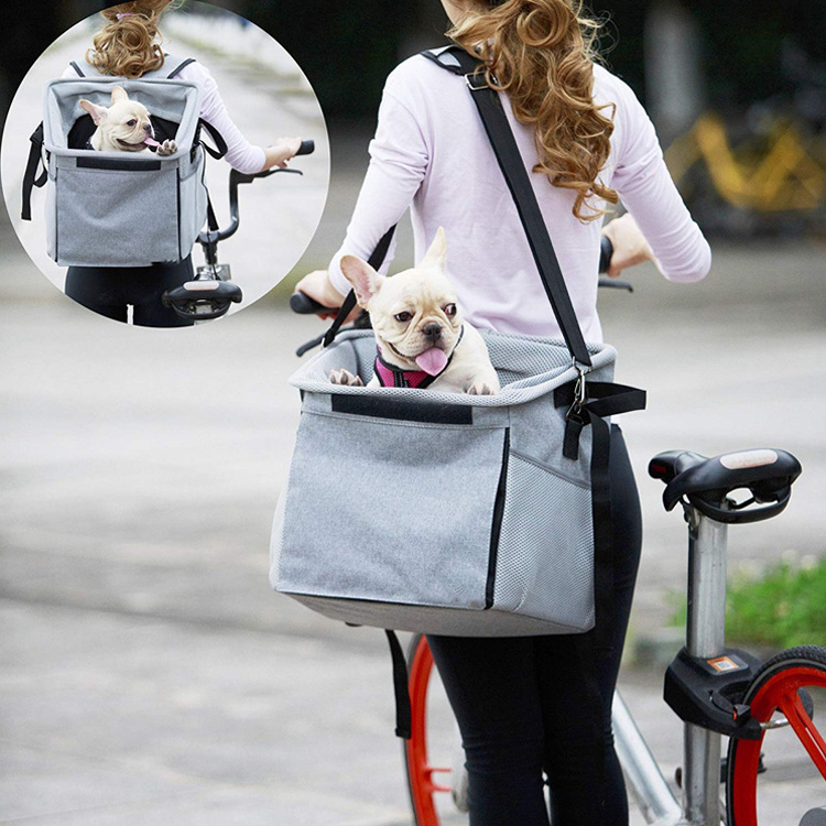 Hot sale portable travel custom bike basket dog carrier new model pet bike carrier