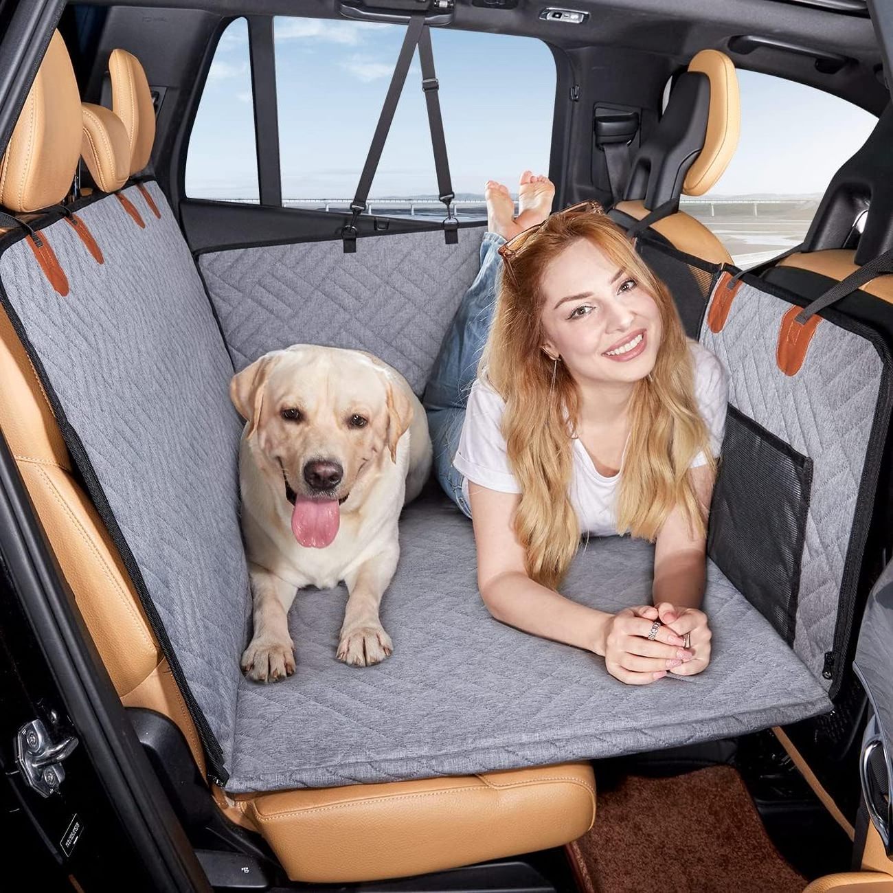 Customized Waterproof Trucks SUV Pets Dog Seat Protector Hammock Car Cover Back Seat Extender Pet Back Seat Cover