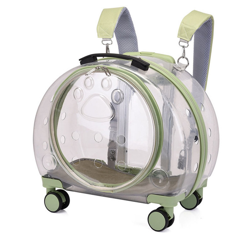 Wholesale Suitcase With Wheels Clear Pet Carrier Trolley Case Capsule Pet Outside Portable Backpack Dog Cat Carrier