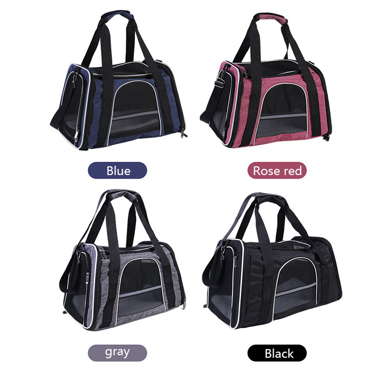 Design Portable Vehicle Pet Spacious Carrier Foldable Collapsible Carrier Travel Extra Large Cat Carrier