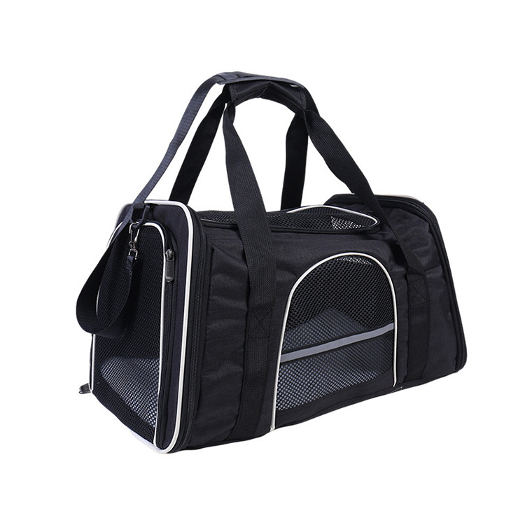 Design Portable Vehicle Pet Spacious Carrier Foldable Collapsible Carrier Travel Extra Large Cat Carrier