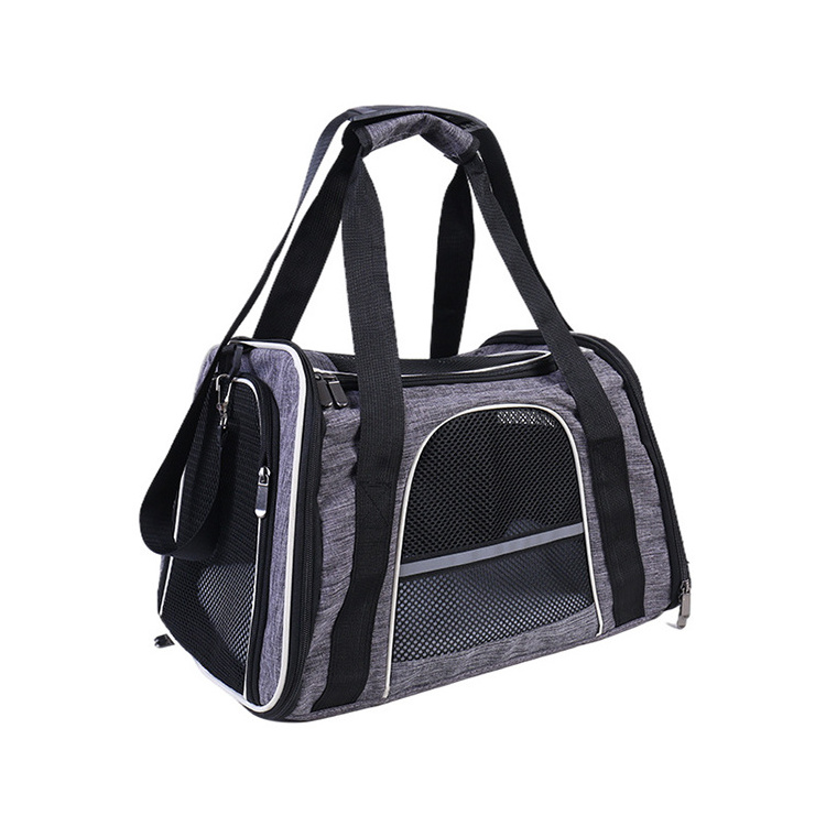 Design Portable Vehicle Pet Spacious Carrier Foldable Collapsible Carrier Travel Extra Large Cat Carrier