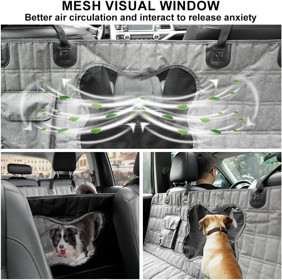 Truck SUVs Waterproof Anti-scratch Nonslip Dog Hammock Pet Dog Car Seat Cover for Back Seat