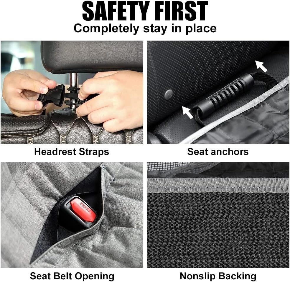 Truck SUVs Waterproof Anti-scratch Nonslip Dog Hammock Pet Dog Car Seat Cover for Back Seat