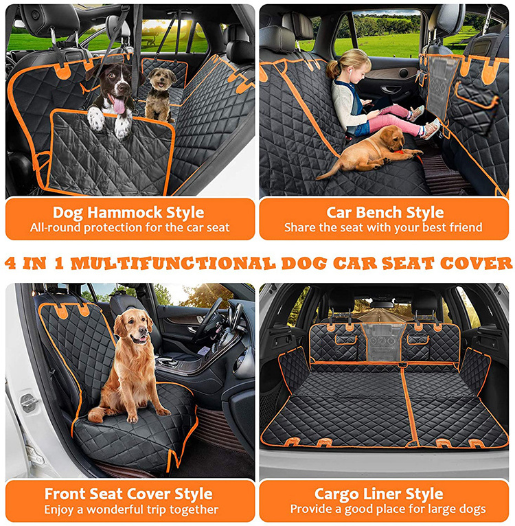 Dog Back Seat Cover Hammock 600D Oxford Pet Products Dog Car Seat Cover Waterproof non-slip Dog Car Seat Cover