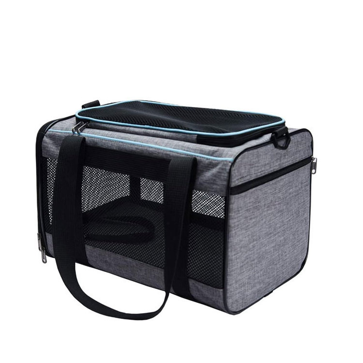 Airline Approved Collapsible Soft Sided Removable Mat Cat Dog Travel Pet Carriers for Pet Dog Backpack