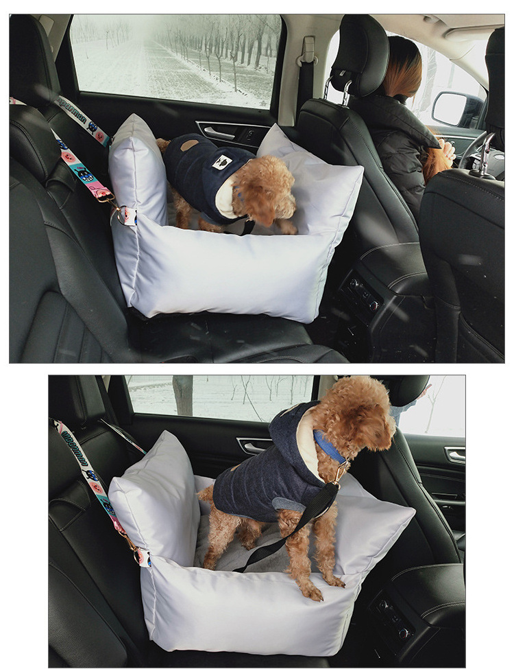 Multi functional Luxury Dog Car seat Pet Bed Portable Travel Dog bed With Handle Dog Car Pillow