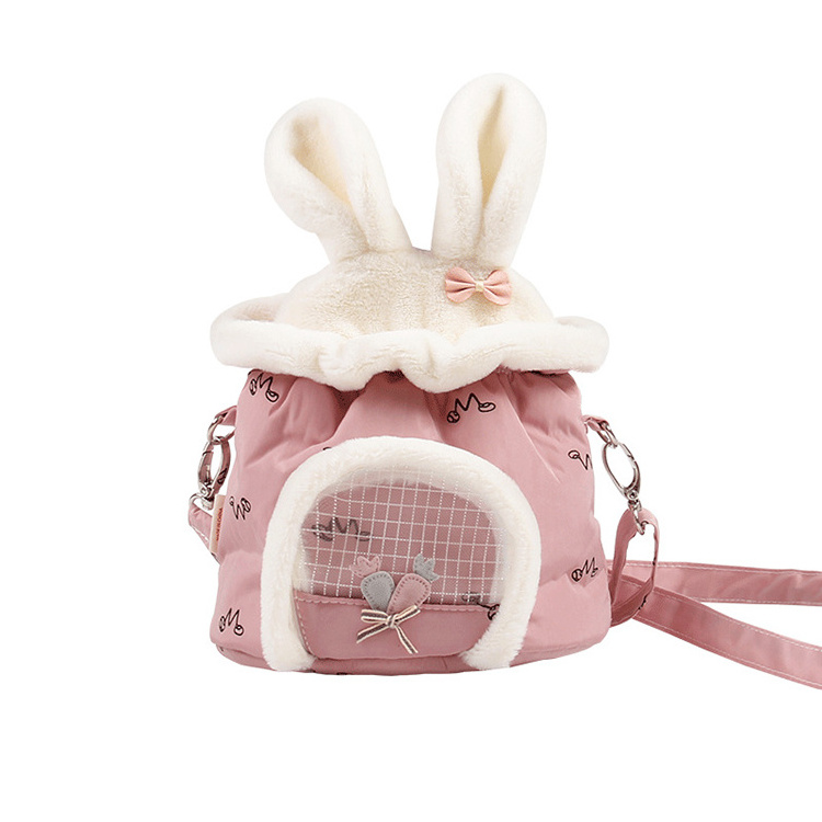 Small Pet Carrier Rabbit Cage Hamster Chinchilla Travel Warm Bags Guinea Pig Carry Pouch Bag Breathable Pet Cage