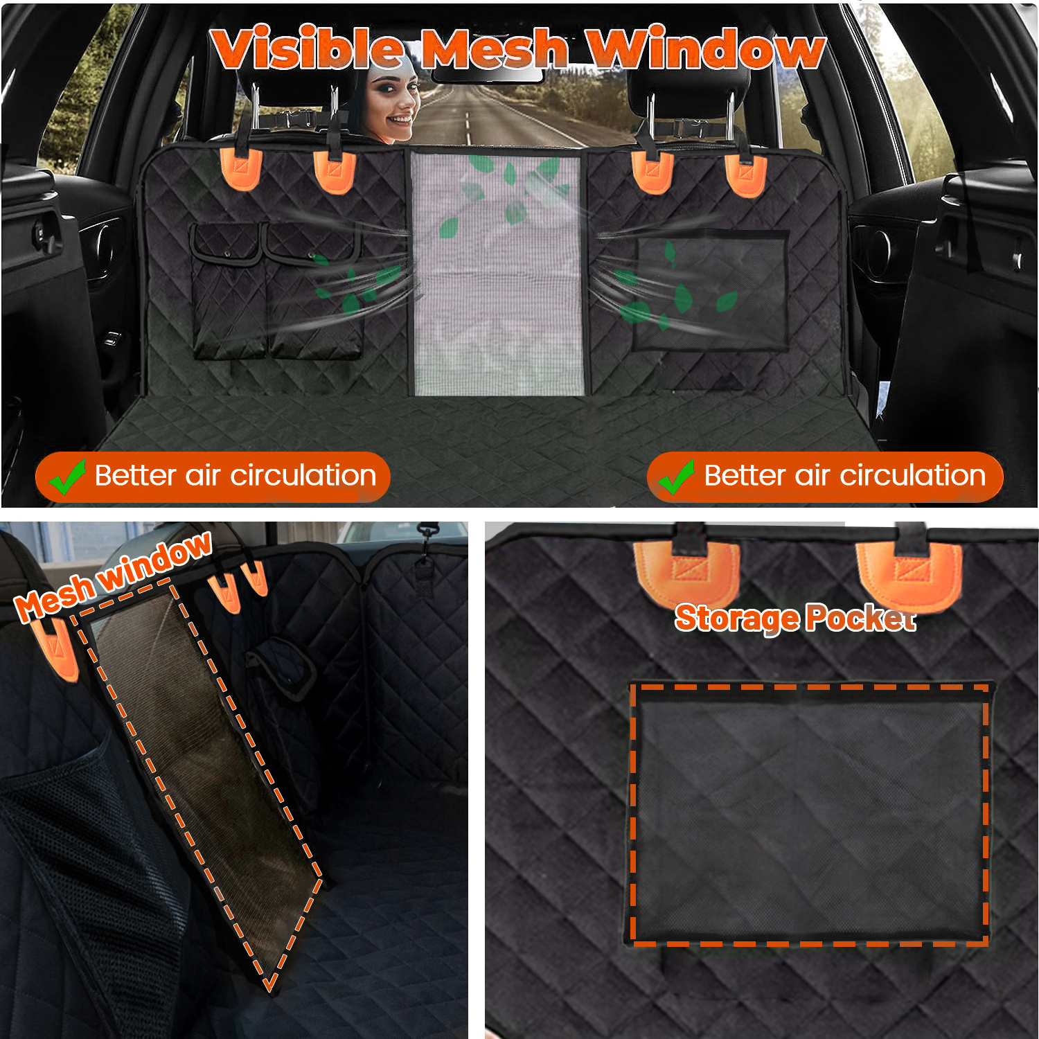 Pet Products In Stock DDP Dog Hammock Car Seat Cover Waterproof Extender Dog Outside Car Seat Cover