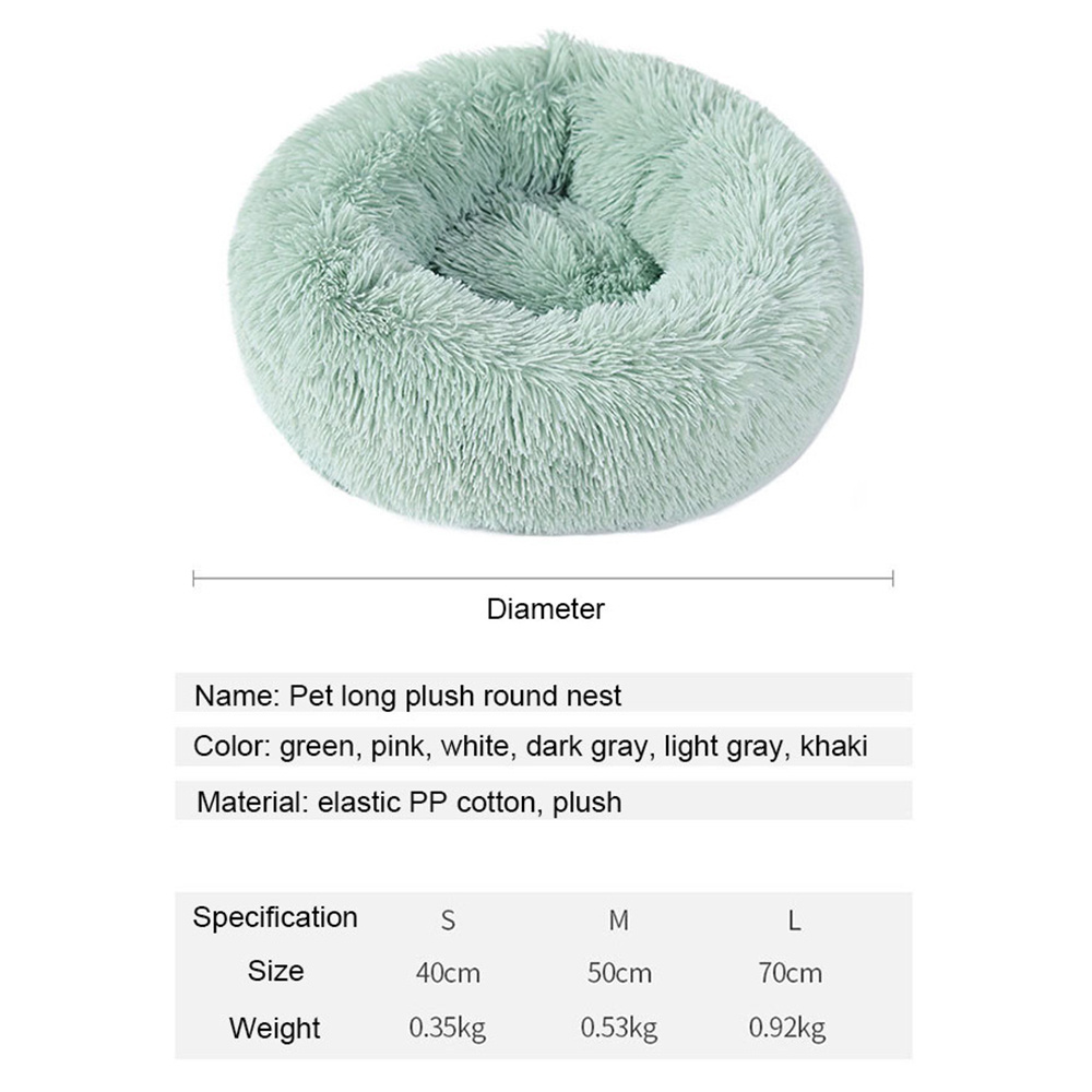 Dog Bed (L/XL/XXL/XXXL) for Medium and Large Dogs Comfortable Pet Bed Faux Fur Donut Cuddler Up to 25/35/55/100lbs