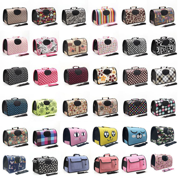 Custom Pattern American Best Selling Products Folding Portable Cat Dog Carrier Tote Pet Carry Travel Bag