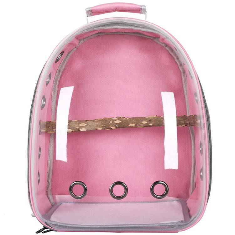 Travel Portable Outing Backpack Transparent Shoulder Handbag Pet Parrot Bag Cat Cage Pet Backpack