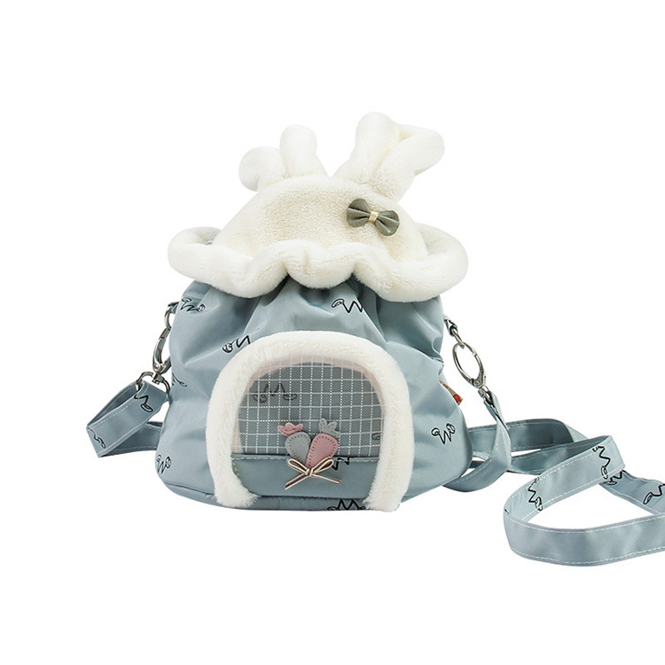 Small Pet Carrier Rabbit Cage Hamster Chinchilla Travel Warm Bags Guinea Pig Carry Pouch Bag Breathable Pet Cage