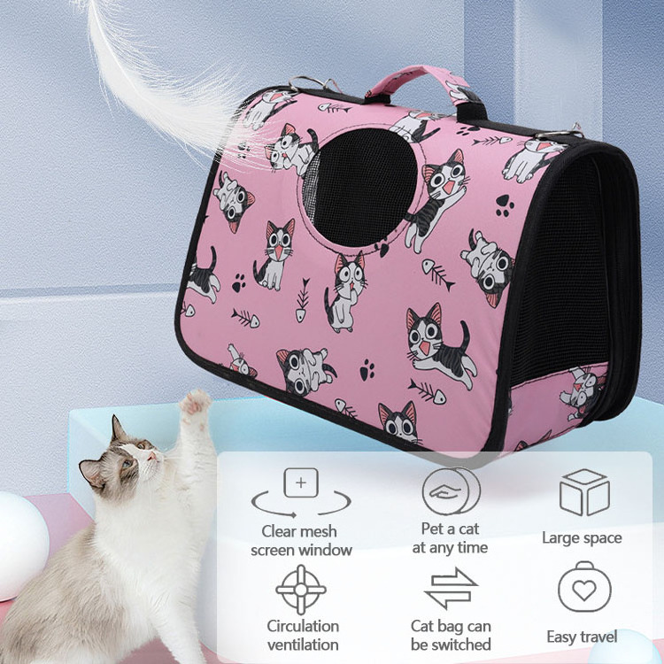 Collapsible Travel Handbag Pet Car Seat Bag Airline Approved Soft-Sided Kennel Pet Carrier for Small Dogs Cats