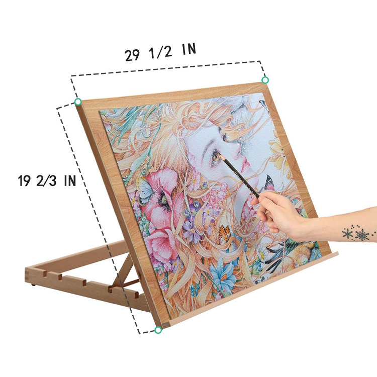 Quick draw A3 Art  Wooden Desktop Drawing Board Artist Adjustable Table Easel