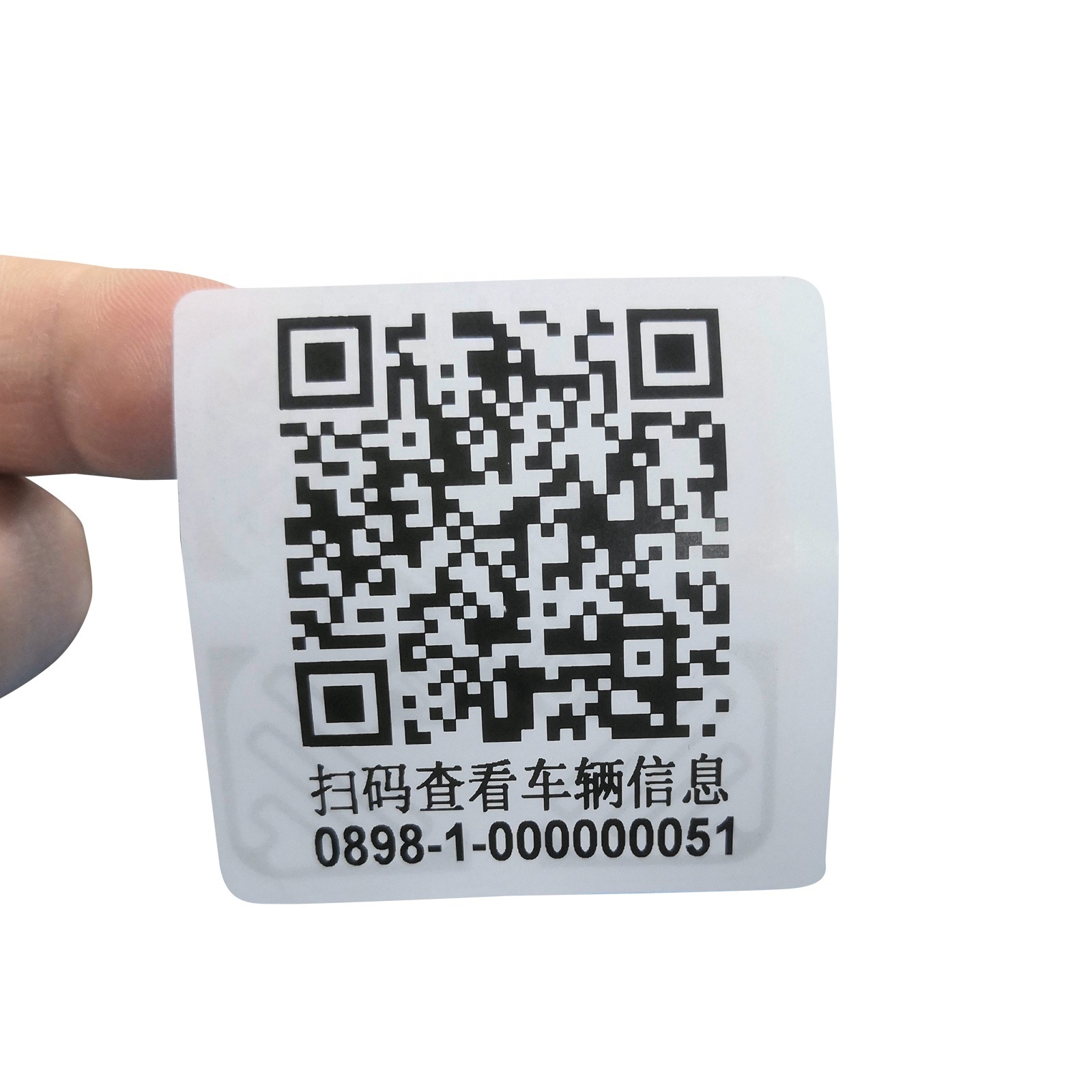 Parking Lot QR Code RFID Sticker UHF RFID Windshield Tag