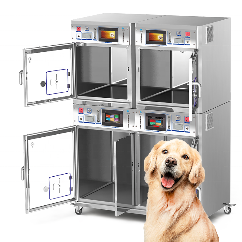 Hospital  ICU intensive care unit stainless steel veterinary cages vet oxygen cage for dog cat Vet Clinic