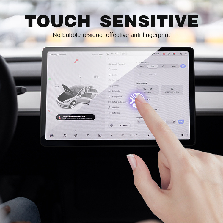 Hot Selling Best Quality 9h Car Navigation Screen Tempered Glass Anti Scratch Glass Screen Protector For Tesla 3