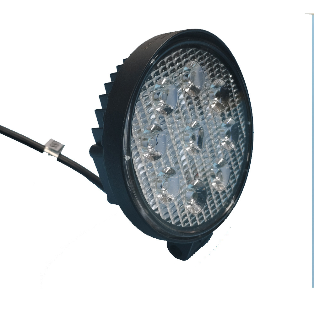 High Brightness 27W 4 Inch Round  LED Work Light Driving Lamp for Car Truck Offroad ATV UTV SUV Tractor Boat