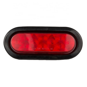 DOT SAE Emark 6 Inch Oval red 10 Piranha LED Truck Trailer Stop Turn Tail Lights for Truck Trailer 10-30v