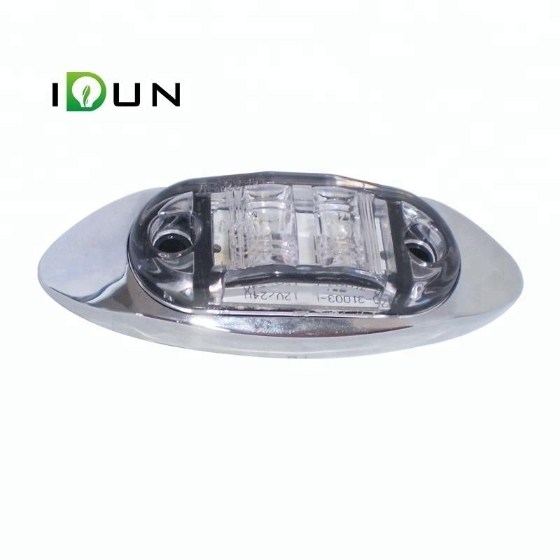 10-30v 2.5 Inch Oval 2 piranha led Side Marker Light for truck trailer lorry clearance lamps