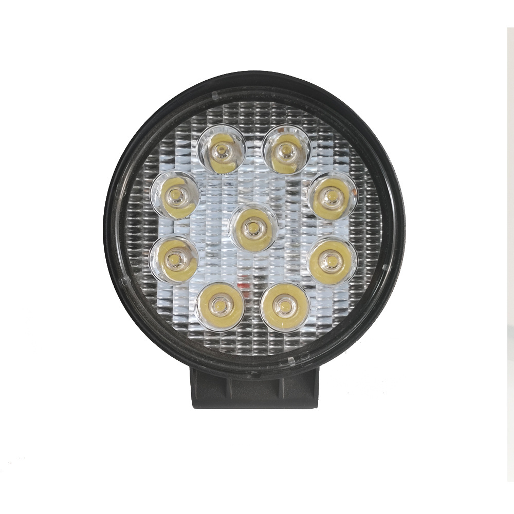 High Brightness 27W 4 Inch Round  LED Work Light Driving Lamp for Car Truck Offroad ATV UTV SUV Tractor Boat