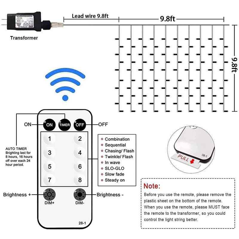 Custom Outdoor Christmas Lights Remote Control Luces Ee Navid Decorative Lighting Wedding Party Fairy 200 300 Led String Lights