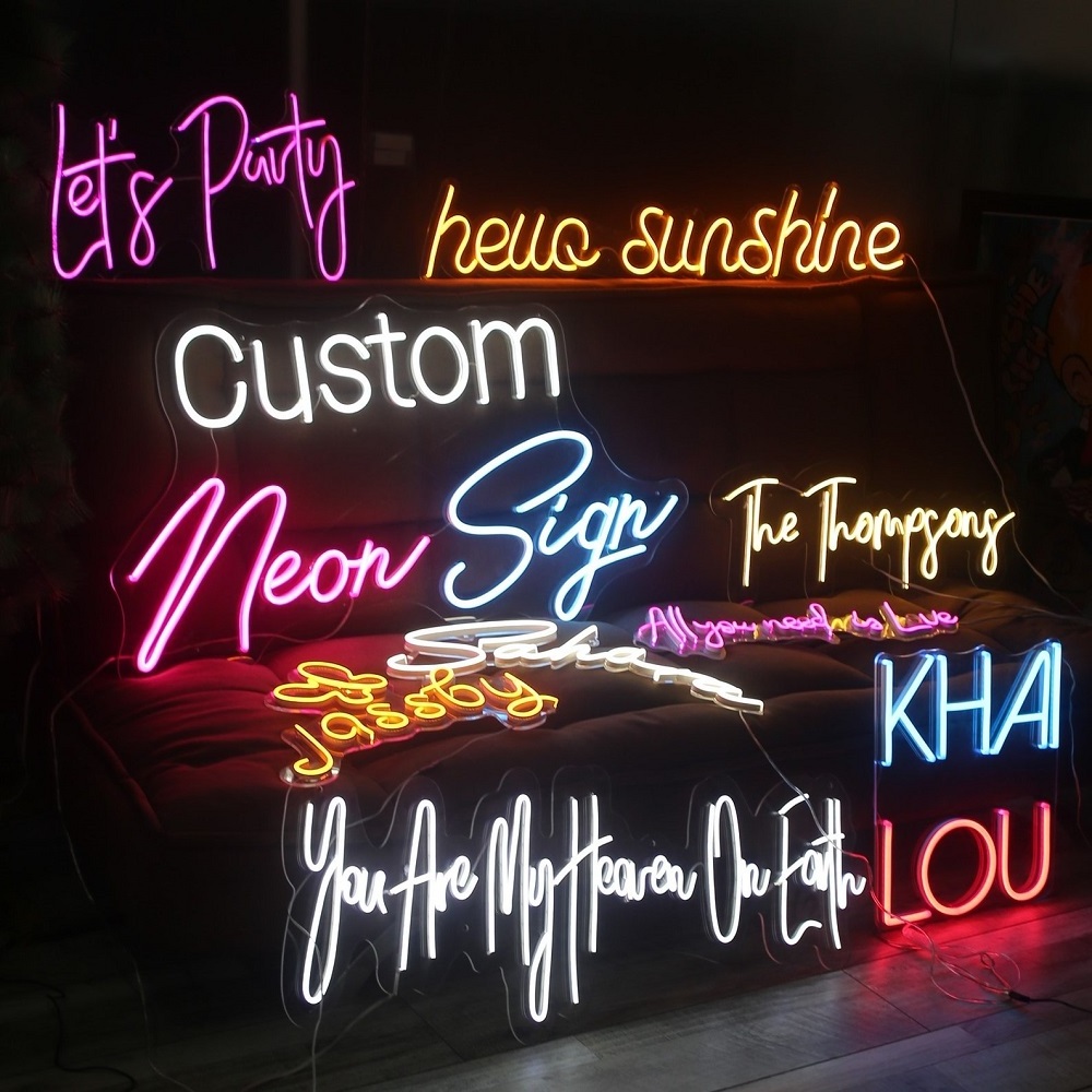 Custom led neon sign letters waterproof outdoor hello beautiful neon sign custom