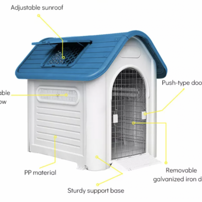 New Design Easy to Clean Outdoor Dog Kennels Indoor And Outdoor Dog House Ventilate Plastic Cat Houses