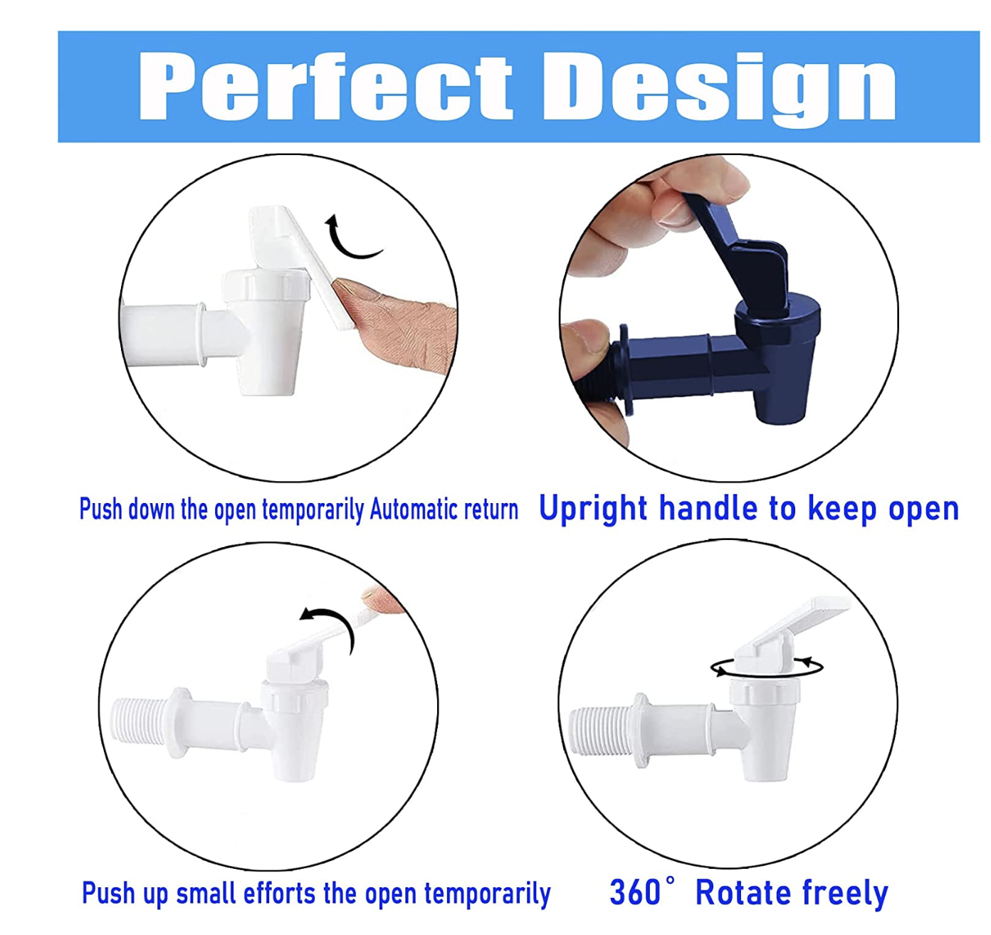 High Quality Food Grade Plastic Water Tap Juice Faucet Spigot for Beverage Keg water cooler tap plastic faucet