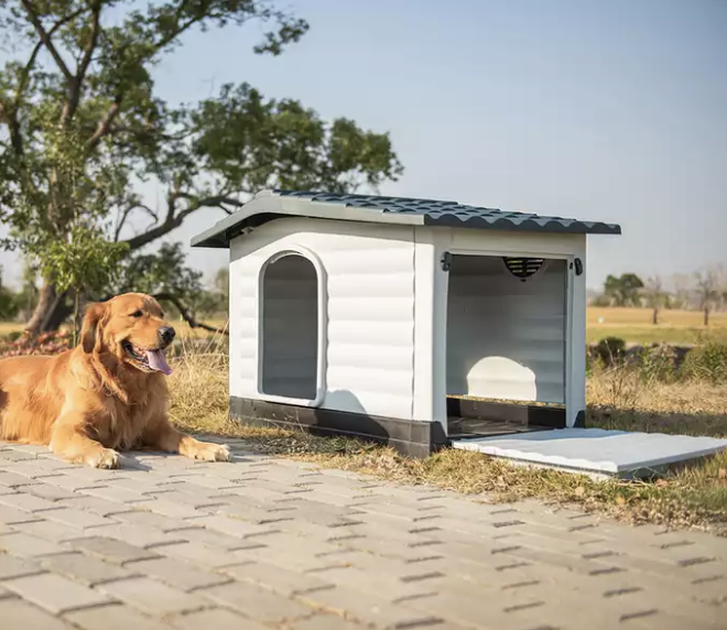 Pet House with Roof for Dogs Outdoor and Indoor Use Easy Assemble for Small Medium Dog Cat Dog Kennel for Playing and Resting