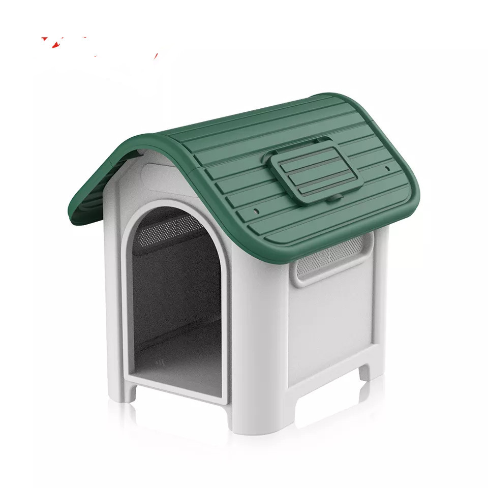 Large Dog House Indoor Outdoor Insulated Durable Plastic Dog House Weather & Water Resistant Pet Kennel Crate