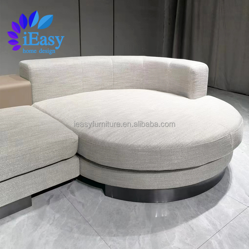 iEasy italian grey round corner sectional couch sofa set sofa fabric couches luxury living room sofas 7 12 seater couch fabric