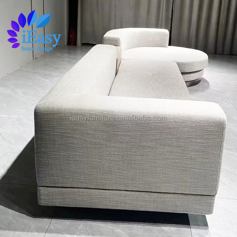 iEasy italian grey round corner sectional couch sofa set sofa fabric couches luxury living room sofas 7 12 seater couch fabric