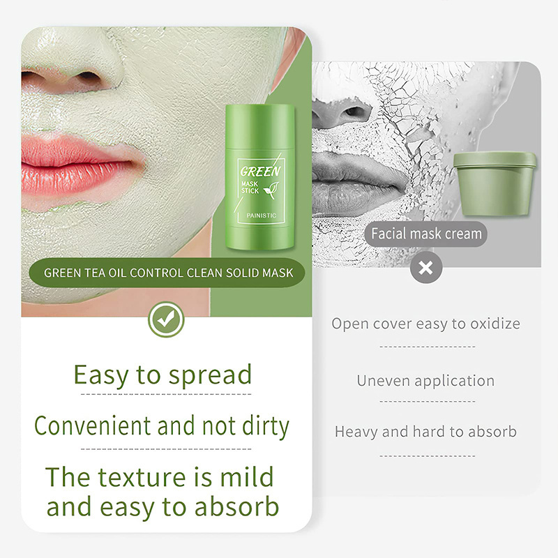 7-day Delivery Cheap Wholesale 2 Packs Pore Cleaner Oil Control Zena Algae Peel Off Solid Green Tea Mask Blackhead Remover