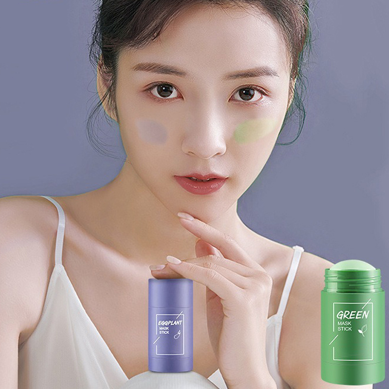 Private Label Natural Beauty Purifying Face Clay Mask Stick Green Tea Essence Oil Control Mud Whitening 2024 New Products