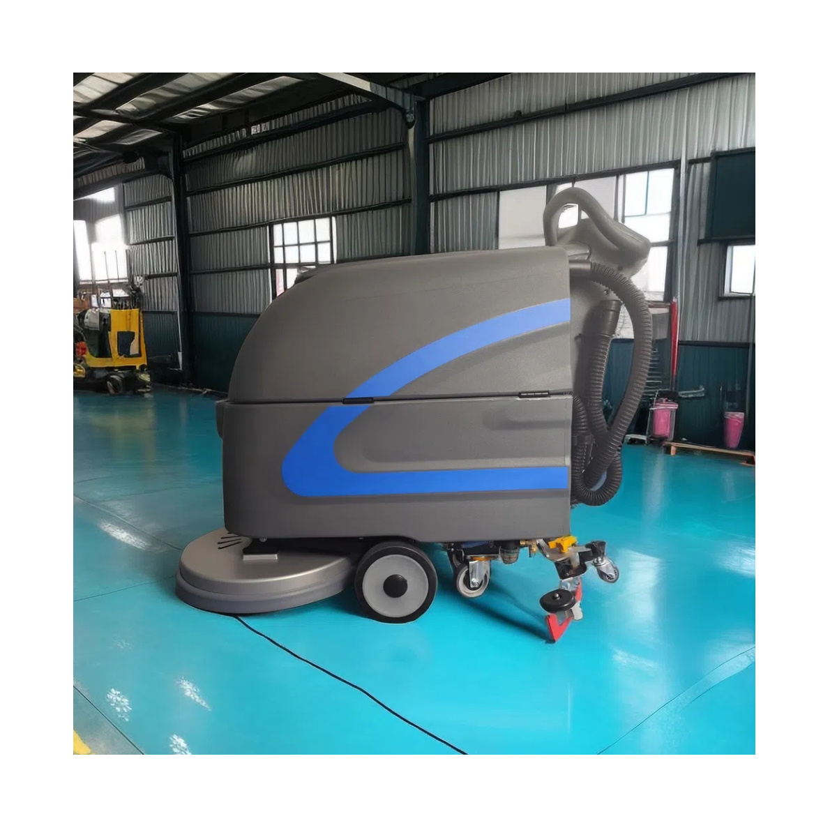 China Manufacturer of Hand Push Floor Scrubber Without Battery