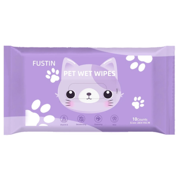 OEM ODM custom Pet Wet for Cleaning face finger dog ear tissue wipes