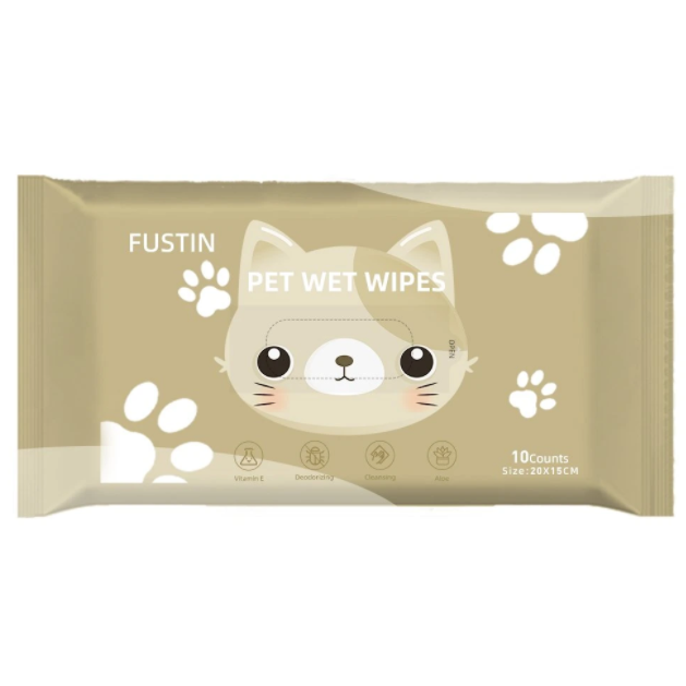 OEM ODM custom Pet Wet for Cleaning face finger dog ear tissue wipes