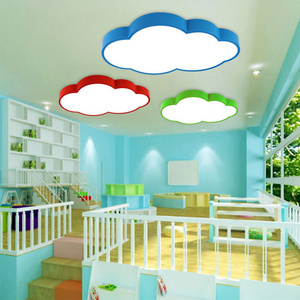 Led Cloud Ceiling Lights Multicolor Children's Room Ceiling Lamp Cartoon Bedroom Chandelier Amusement Kindergarten Nursery Lamps