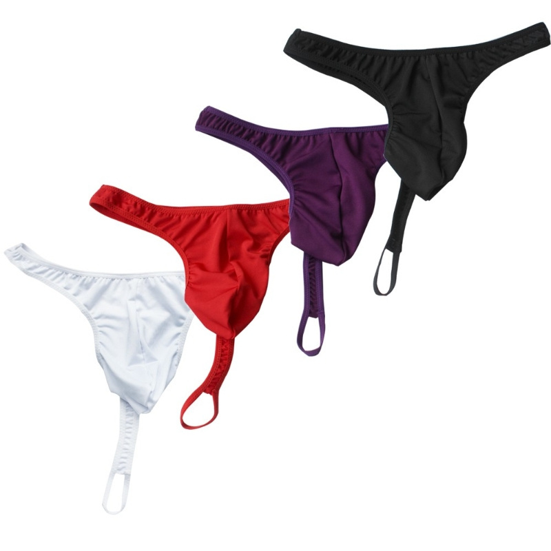 Men's Briefs With Hole Tail Mens Sexy Underwears Gay Sexy Thong G-strings Under Wear Bikini Panties