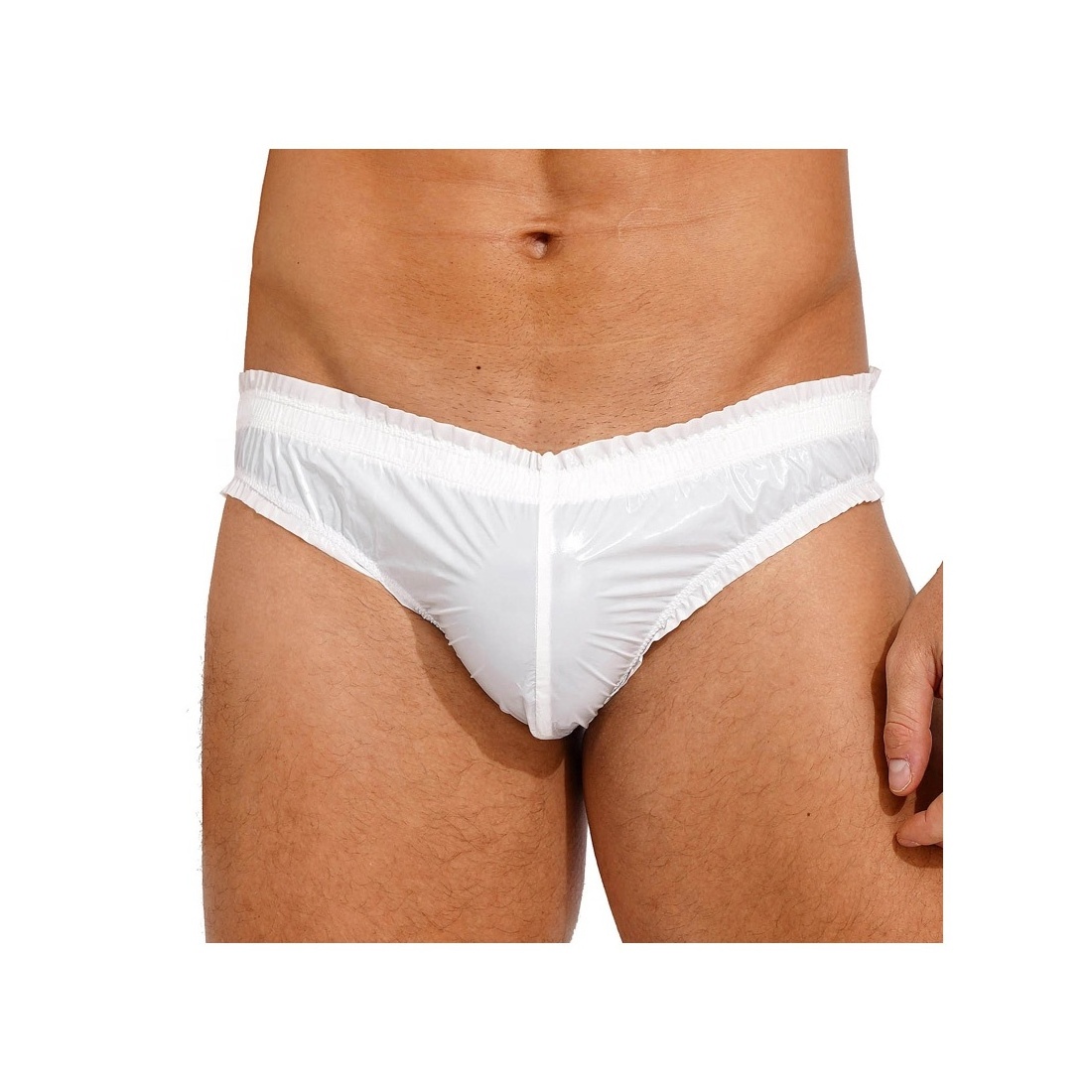 Mens Water Resistant Briefs Solid Color Low Rise Elastic Waistband Bulge Pouch Underpants Underwear